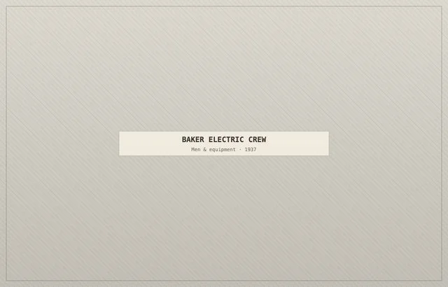 Baker Electric cooperative men and equipment